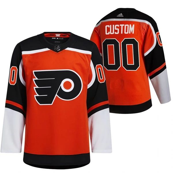 Philadelphia Flyers Trikot Benutzerdefinierte 2022 Reverse Retro Oranger Authentic